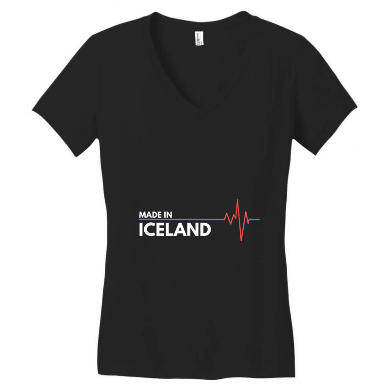 Iceland Country Of Birth Made In Women's V-Neck T-Shirt by saterseim | Artistshot