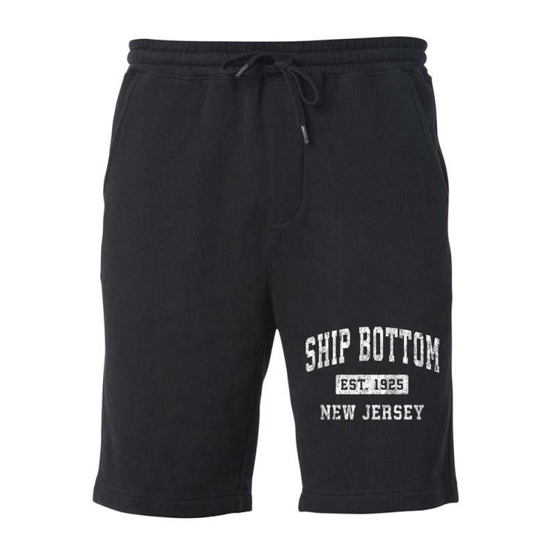 Ship Bottom New Jersey Nj Vintage Established Sports Design T Shirt Fleece Short | Artistshot