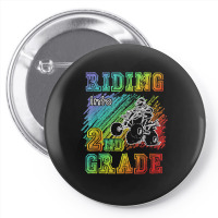 Riding Into 2nd Grade Atv Quad Rider Boy Funny T Shirt Pin-back Button | Artistshot