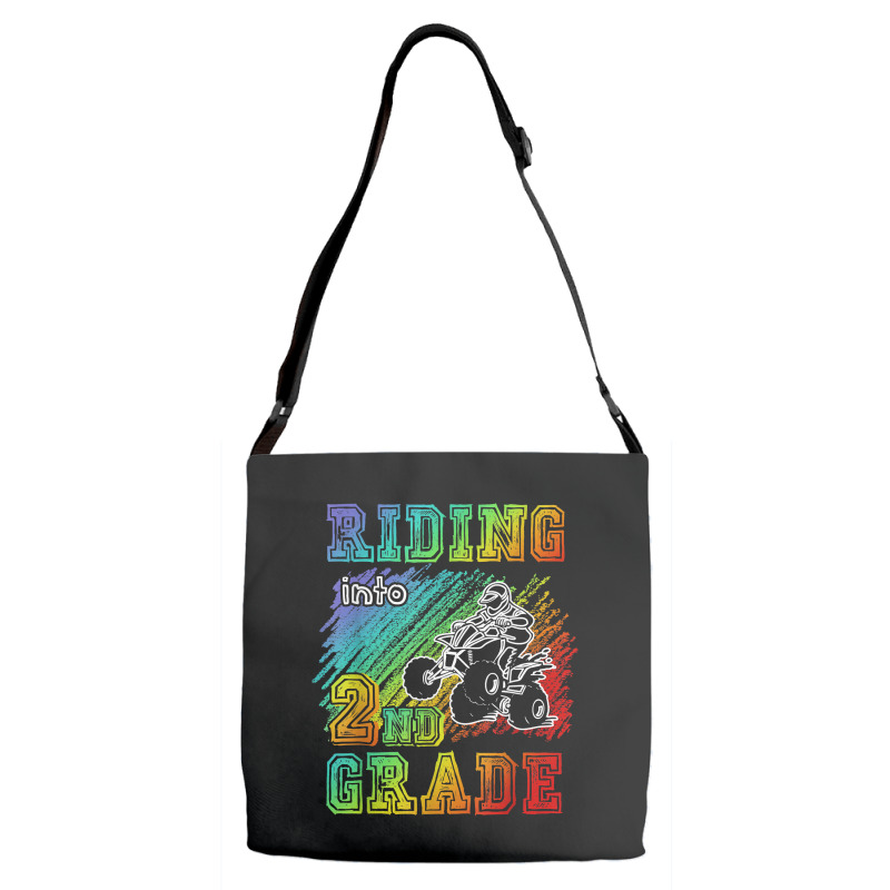 Riding Into 2nd Grade Atv Quad Rider Boy Funny T Shirt Adjustable Strap Totes | Artistshot