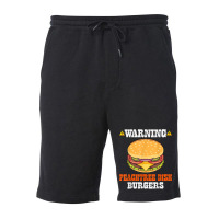 Warning Peachtree Dish Burgers Fun Memes Petri Dish Burgers T Shirt Fleece Short | Artistshot