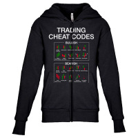 Trading Cheat Code Candlestick Pattern Funny Stock Trader T Shirt Youth Zipper Hoodie | Artistshot