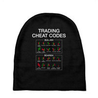 Trading Cheat Code Candlestick Pattern Funny Stock Trader T Shirt Baby Beanies | Artistshot