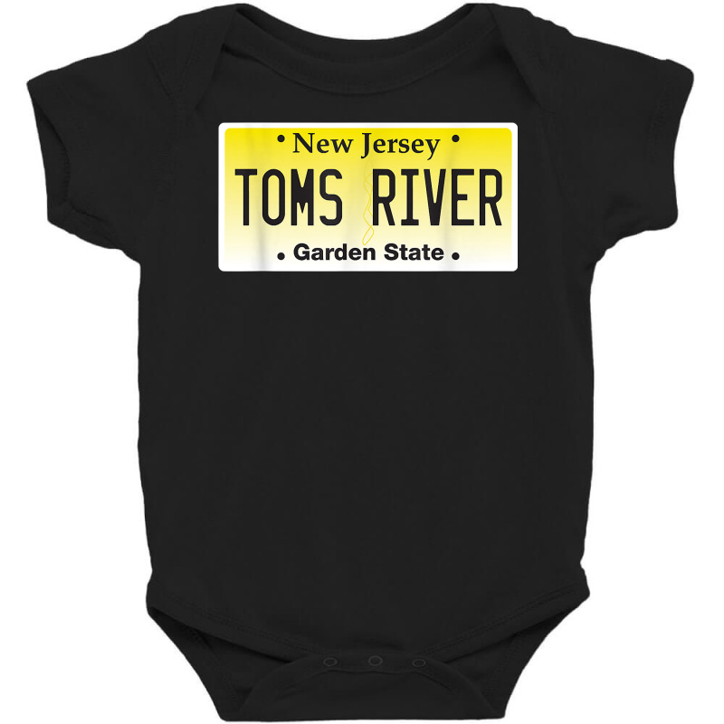 Toms River Nj Hometown New Jersey License Plate Graphic T Shirt Baby Bodysuit by renelonganecker | Artistshot