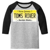 Toms River Nj Hometown New Jersey License Plate Graphic T Shirt Youth 3/4 Sleeve | Artistshot