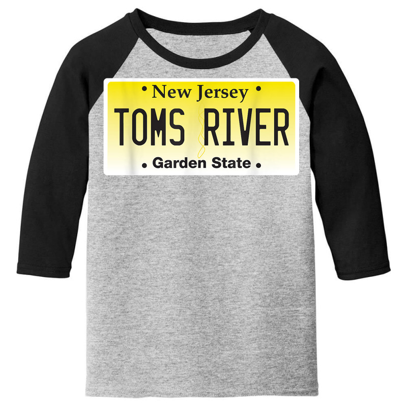 Toms River Nj Hometown New Jersey License Plate Graphic T Shirt Youth 3/4 Sleeve by renelonganecker | Artistshot