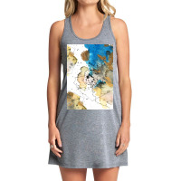 Abstract Watercolor Gold Textured Tank Dress | Artistshot