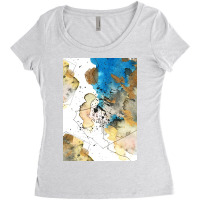 Abstract Watercolor Gold Textured Women's Triblend Scoop T-shirt | Artistshot