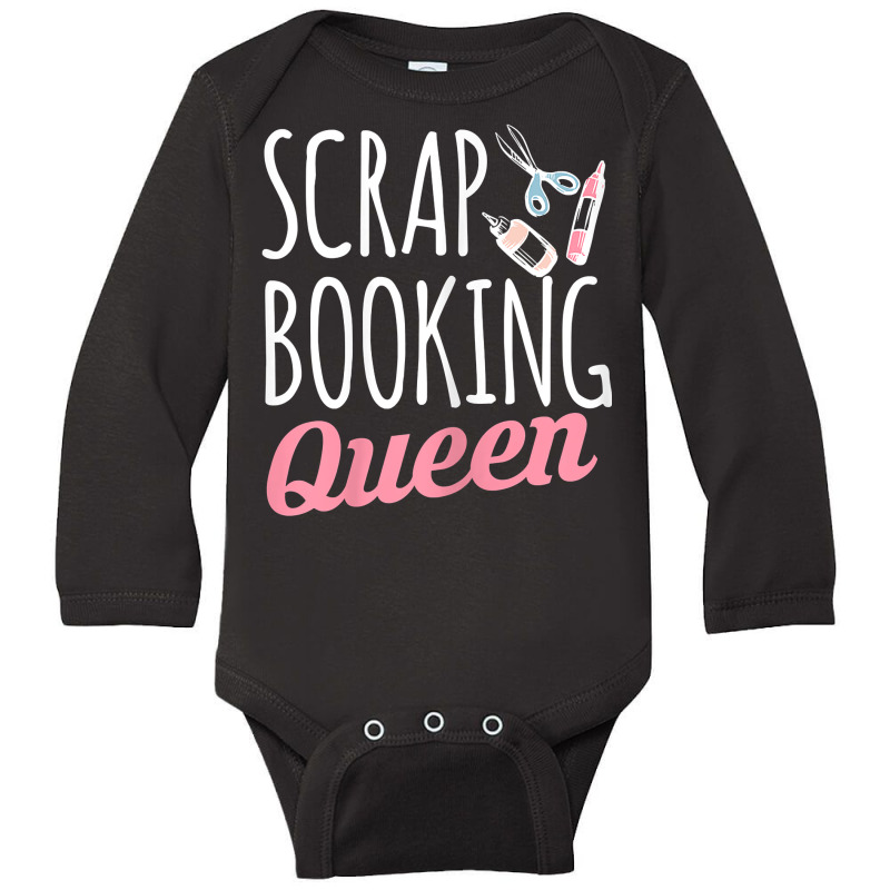 Womens Scrapbooking Queen Scrapbook Scrapbooker Crops Swaps Sticker T Long Sleeve Baby Bodysuit | Artistshot