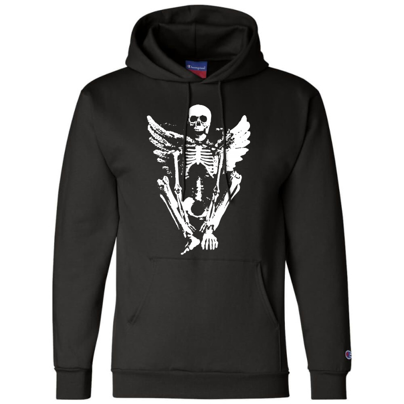 Skeleton Rock Vintage Champion Hoodie | Artistshot