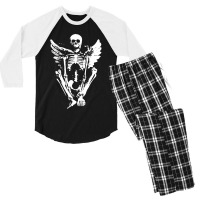 Skeleton Rock Vintage Men's 3/4 Sleeve Pajama Set | Artistshot