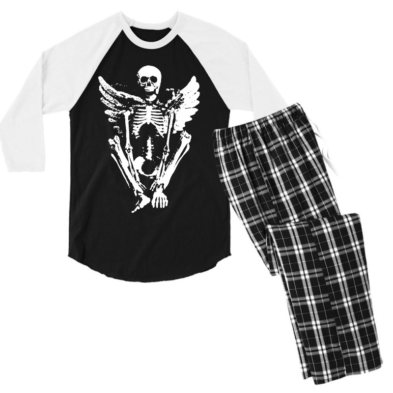 Skeleton Rock Vintage Men's 3/4 Sleeve Pajama Set | Artistshot