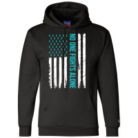 Myasthenia Gravis Awareness Teal Ribbon T Shirt Champion Hoodie | Artistshot