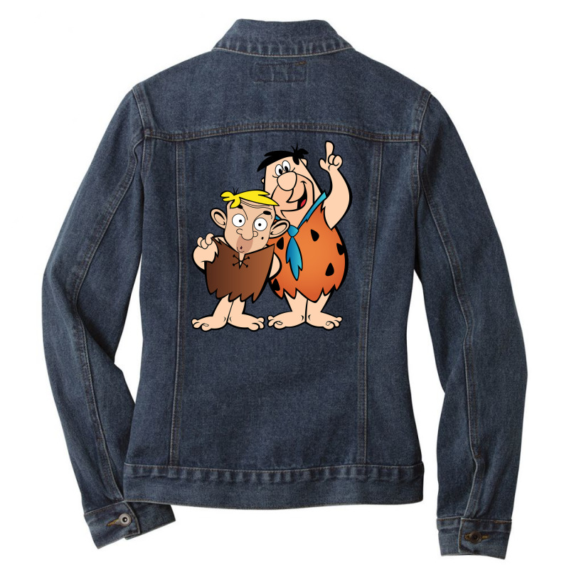 Barney Rubble Ladies Denim Jacket by caknuris | Artistshot