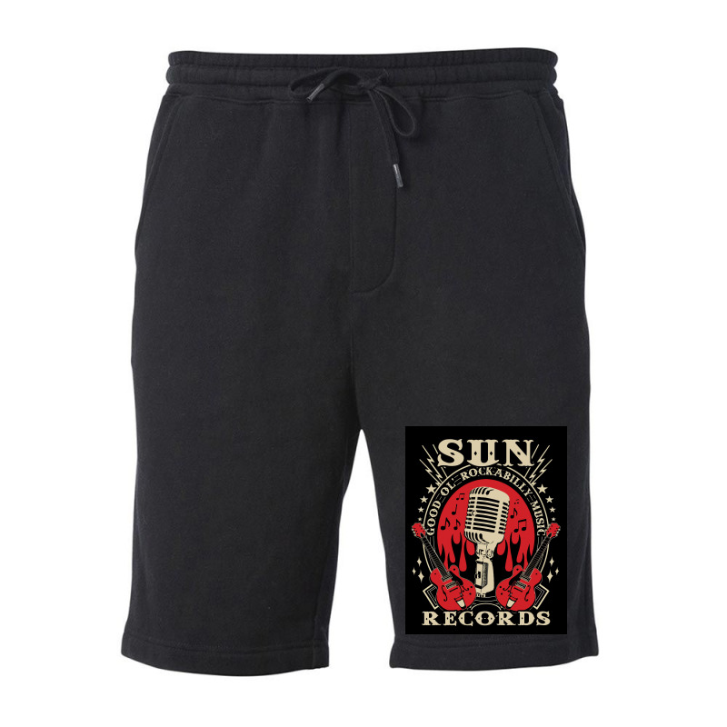 American Independent Record Label Sun Records Fleece Short by JohnBush | Artistshot