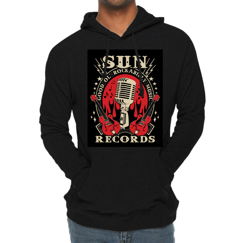 American Independent Record Label Sun Records Lightweight Hoodie by JohnBush | Artistshot