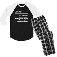 Onsra, Etymology Lover Typography Design Men's 3/4 Sleeve Pajama Set | Artistshot