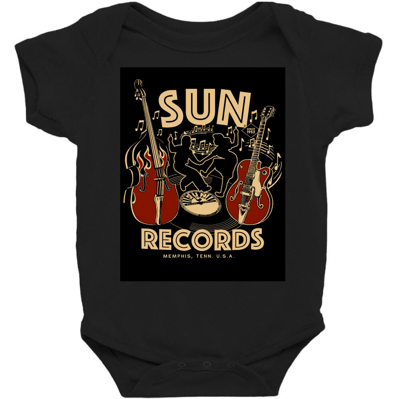 American Independent Record Label Sun Records Baby Bodysuit by JohnBush | Artistshot