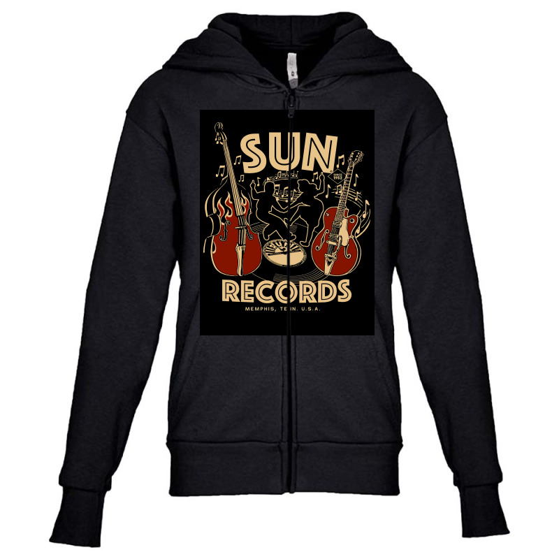 American Independent Record Label Sun Records Youth Zipper Hoodie by JohnBush | Artistshot