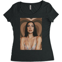 Dua Take A Photo With A Brown Background Love Women's Triblend Scoop T-shirt | Artistshot