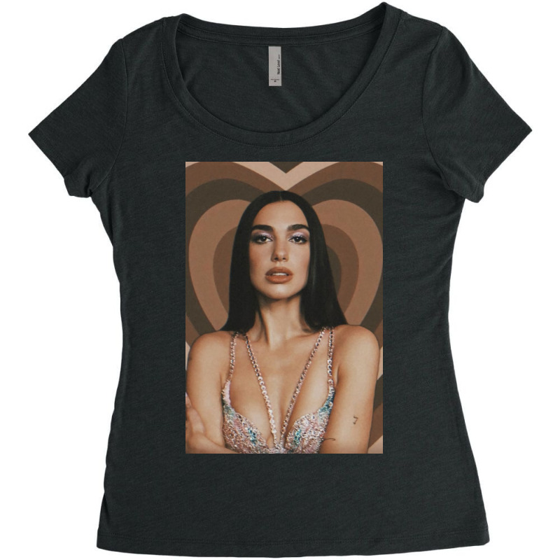 Dua Take A Photo With A Brown Background Love Women's Triblend Scoop T-shirt by annaponder | Artistshot