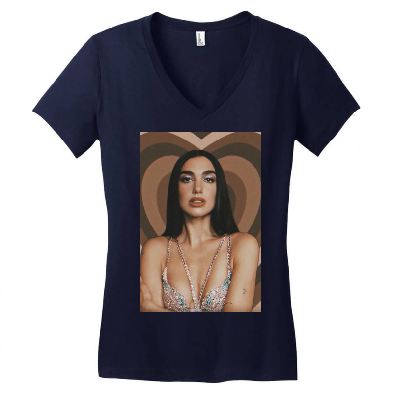 Dua Take A Photo With A Brown Background Love Women's V-Neck T-Shirt by annaponder | Artistshot