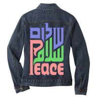 Trilingual Peace Ladies Denim Jacket | Artistshot