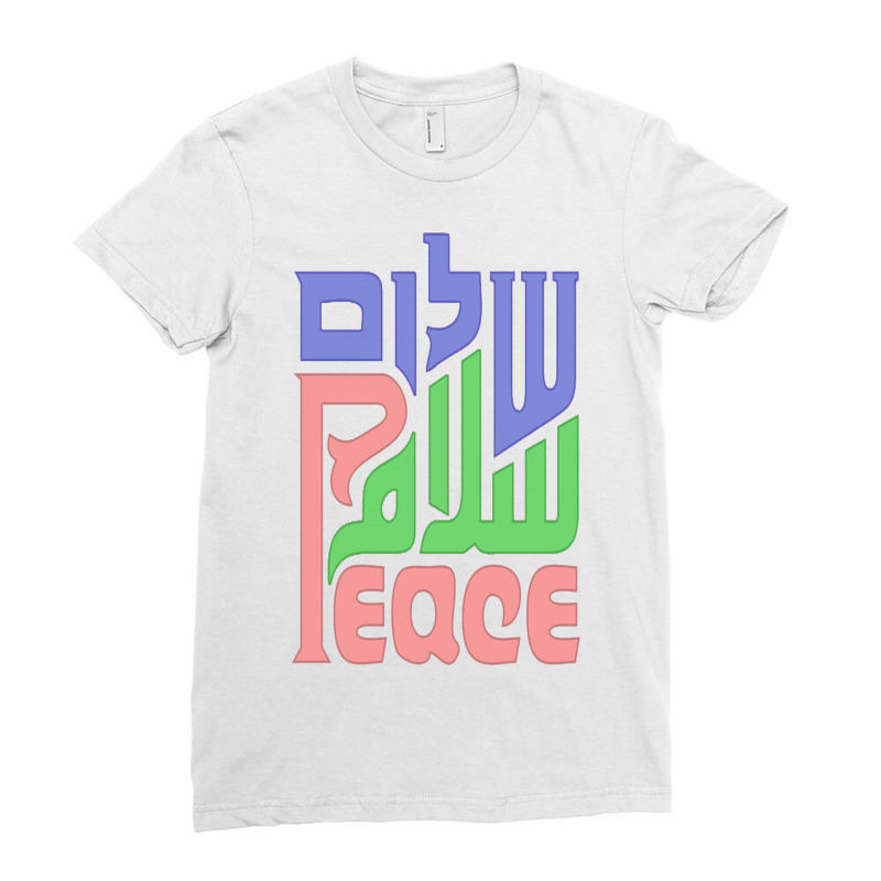 Trilingual Peace Ladies Fitted T-Shirt by EGYBOY | Artistshot