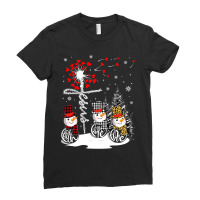 Faith Hope Love Snowman Jesus Dandelion Christian Christmas Ladies Fitted T-shirt | Artistshot