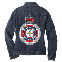 Fire And Rescue Ladies Denim Jacket | Artistshot