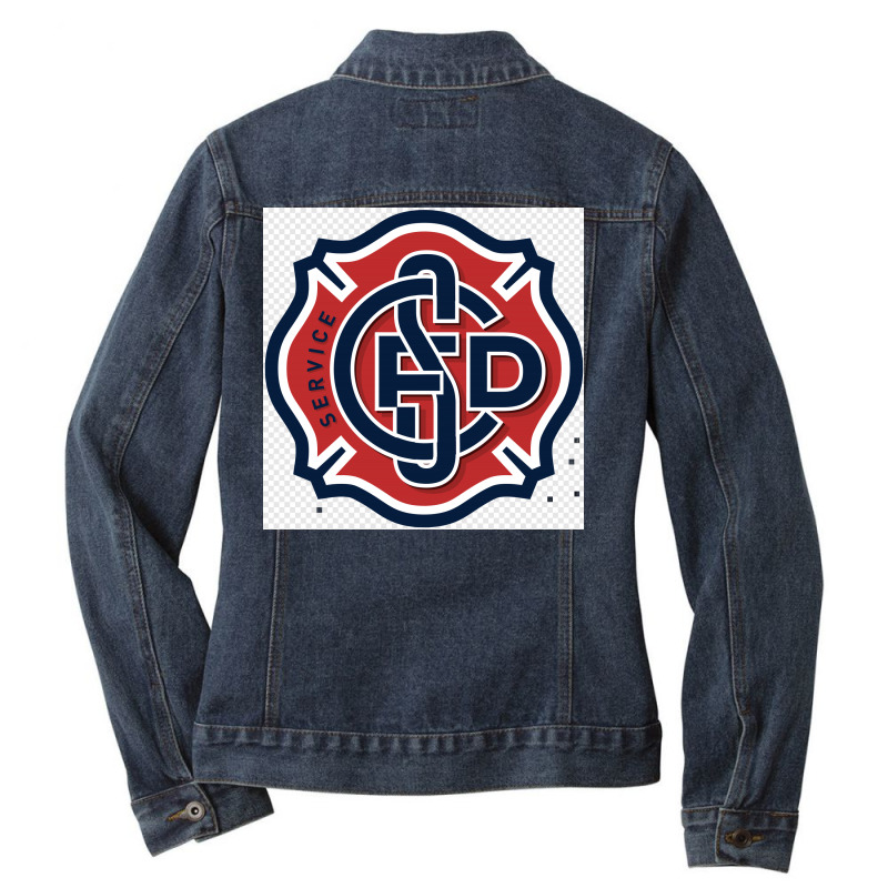 Fire And Rescue Ladies Denim Jacket by mustofahabibina | Artistshot