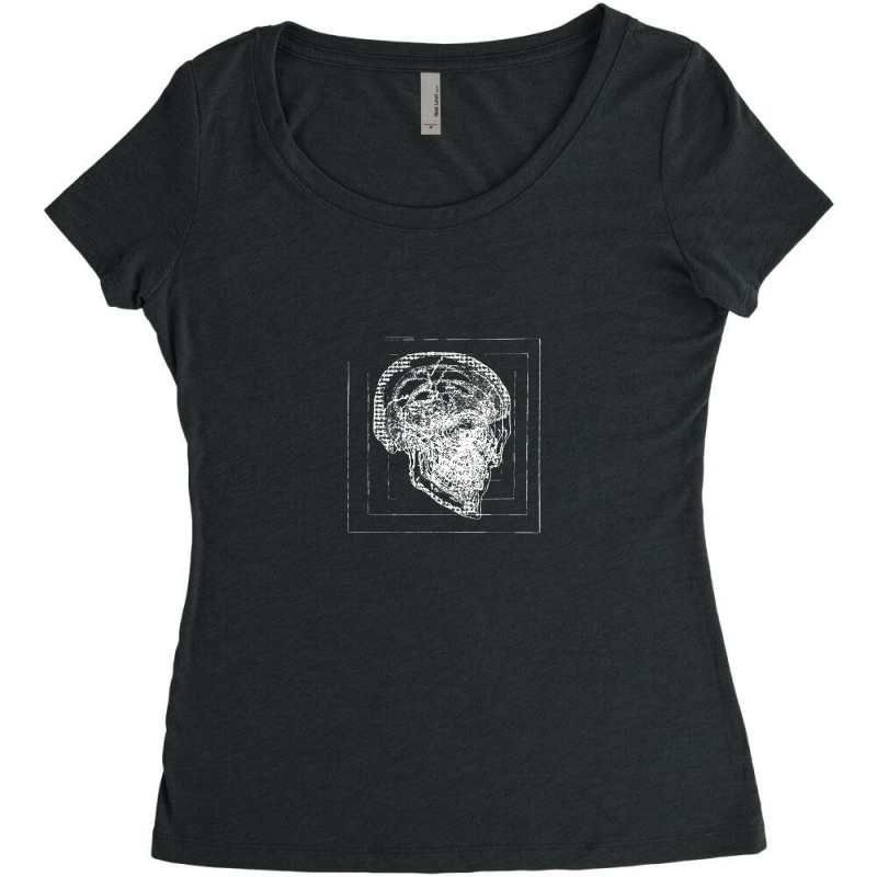 Outline † Skull † Graphic Design Women's Triblend Scoop T-shirt by qulonuhun | Artistshot