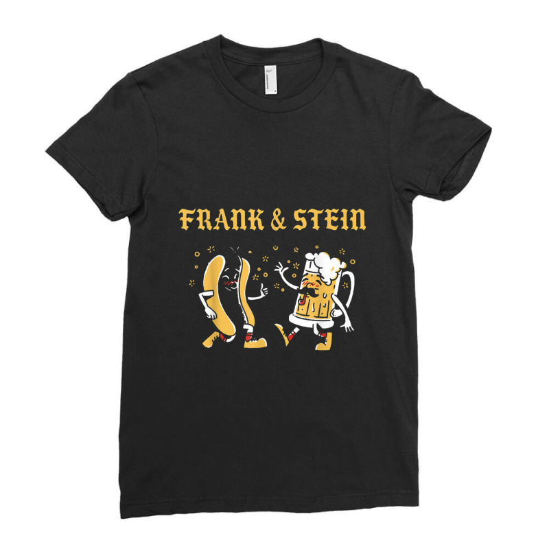 Frank & Stein Oktoberfest German Beer Drinker Ladies Fitted T-Shirt by saterseim | Artistshot