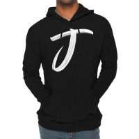 Letter J Initial Name Monogram Capital Letter T Shirt Lightweight Hoodie | Artistshot