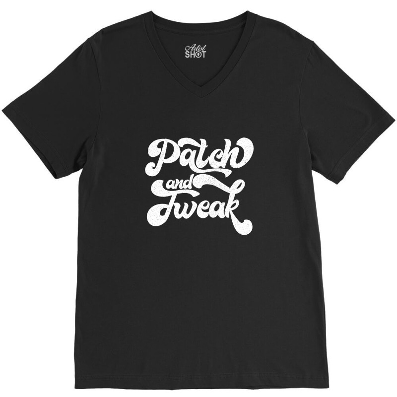 Patch And Tweak, Modular Analog Synth Lover Design V-Neck Tee by qulonuhun | Artistshot