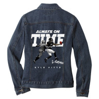 Always On Time Kyle Pitts Ladies Denim Jacket | Artistshot