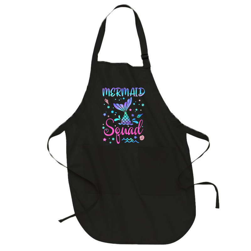 Mermaid Squad Of The Birthday Mermaid Tail Family Matching T Shirt Full-length Apron | Artistshot