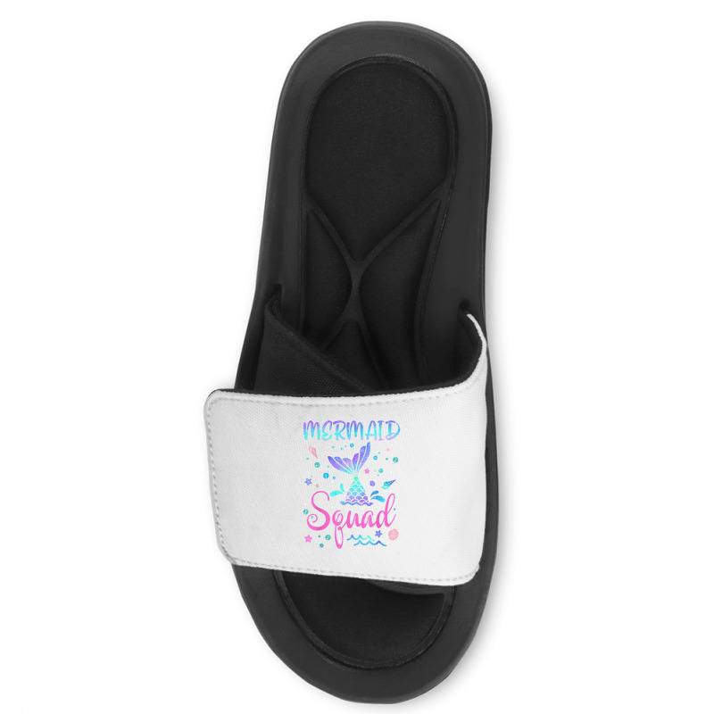 Mermaid Squad Of The Birthday Mermaid Tail Family Matching T Shirt Slide Sandal | Artistshot