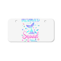 Mermaid Squad Of The Birthday Mermaid Tail Family Matching T Shirt Bicycle License Plate | Artistshot