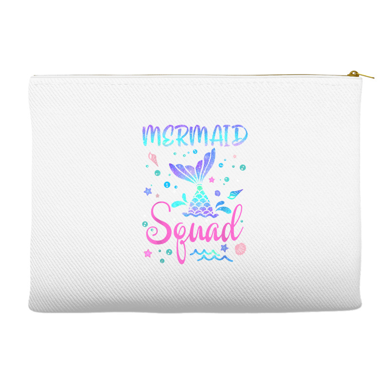 Mermaid Squad Of The Birthday Mermaid Tail Family Matching T Shirt Accessory Pouches | Artistshot