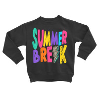 Summer Break Teacher Distressed Leopard Lightning Bolt T Shirt Toddler Sweatshirt | Artistshot