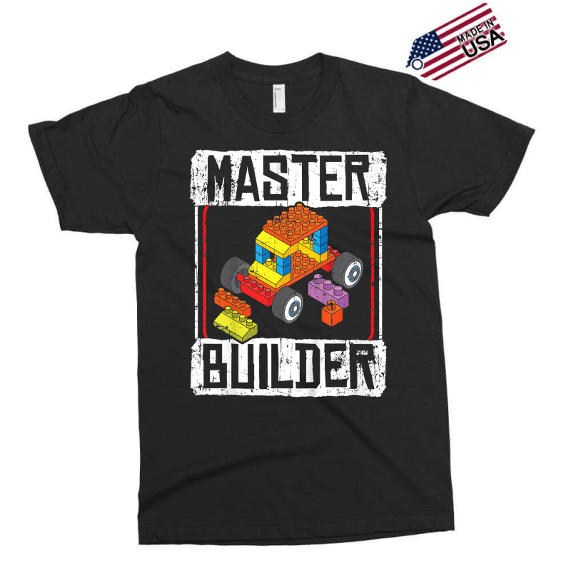 Kids Master Builder For A Builder Block Building Blocks Bricks T Shirt Exclusive T-shirt | Artistshot