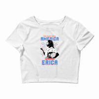 Can't Spell America Without Erica Retro Crop Top | Artistshot