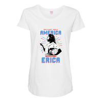 Can't Spell America Without Erica Retro Maternity Scoop Neck T-shirt | Artistshot