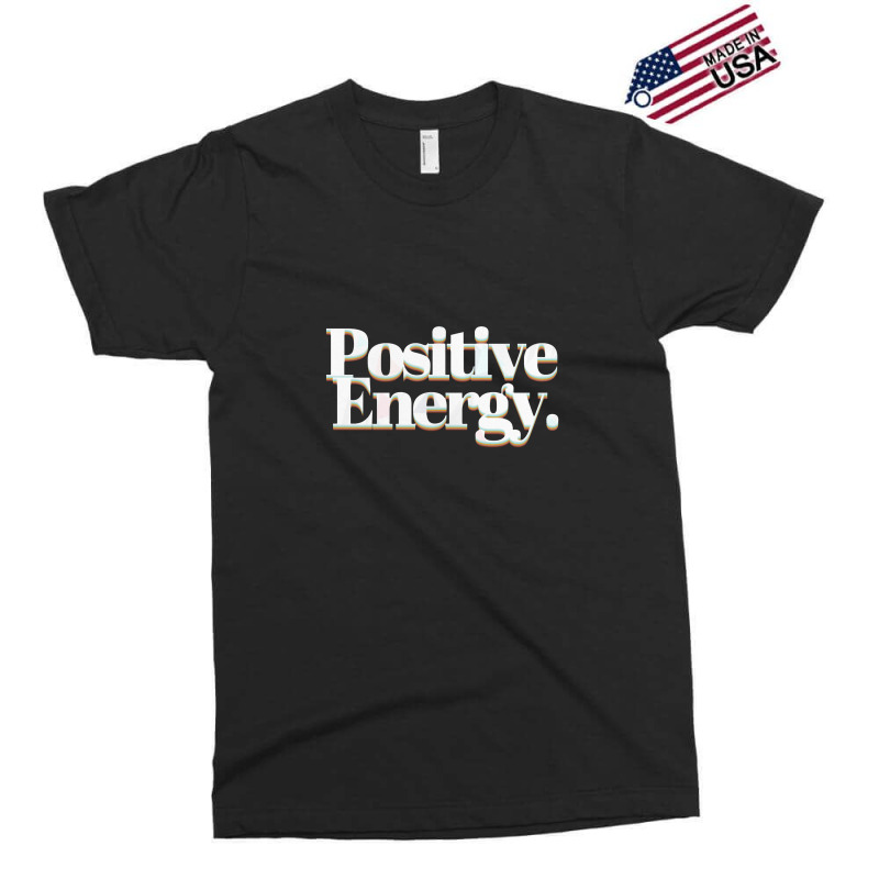 Positive Energy Retro Typographic Font Design Exclusive T-shirt | Artistshot