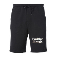 Positive Energy Retro Typographic Font Design Fleece Short | Artistshot