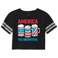 America The Brewtiful Funny July 4th Patriotic Bbq Cookout T Shirt Scorecard Crop Tee | Artistshot