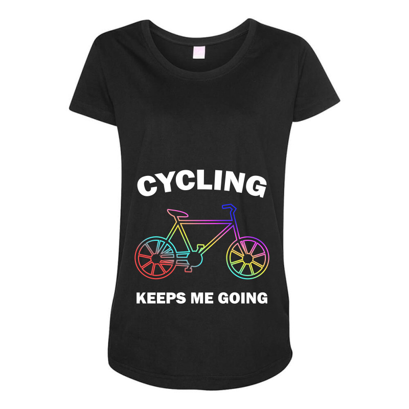 Cycling Keeps Me Going Maternity Scoop Neck T-shirt | Artistshot