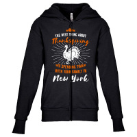 Thanksgiving New York Turkey Family Holiday Orange T Shirt Youth Zipper Hoodie | Artistshot