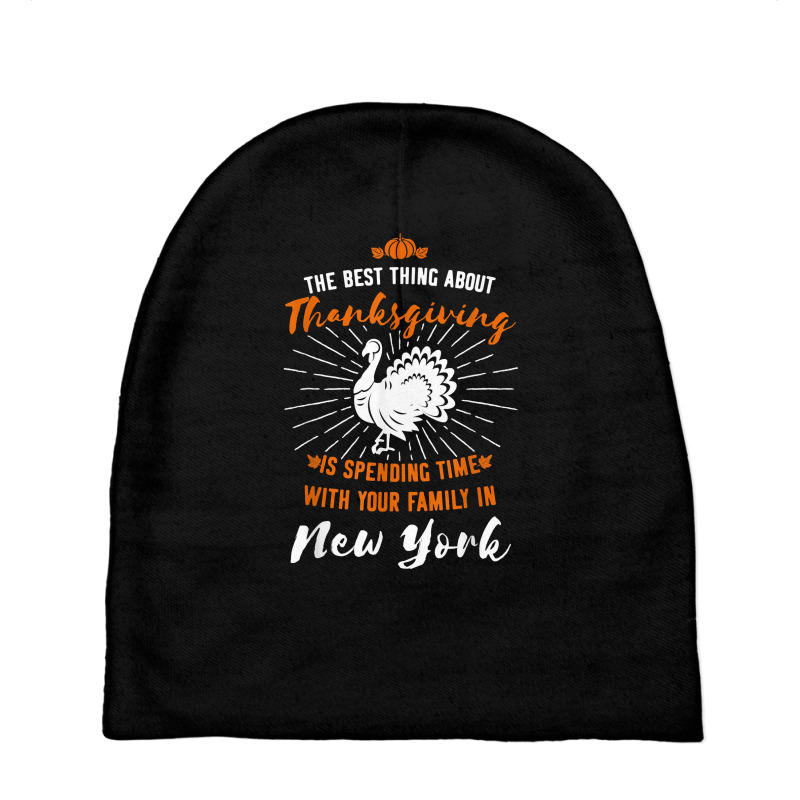 Thanksgiving New York Turkey Family Holiday Orange T Shirt Baby Beanies by hollymu | Artistshot